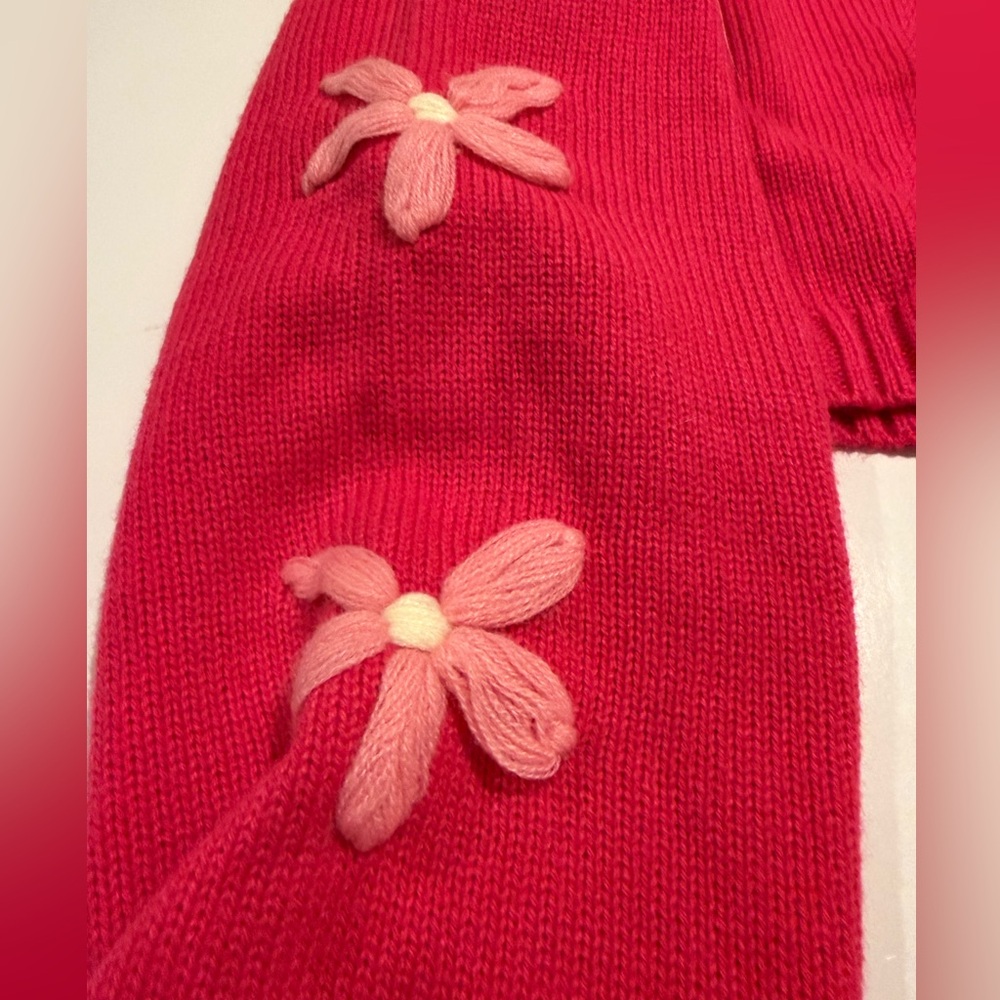 Altar'd State Fuchsia Sweater with Pink Floral Details - Picture 4 of 8
